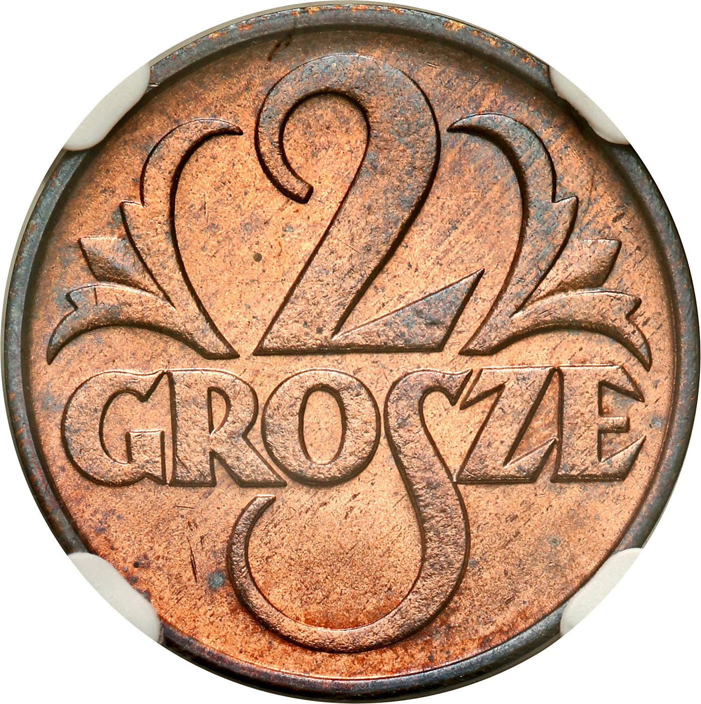II RP. 2 grosze 1936 NGC MS66 RB (2 MAX)